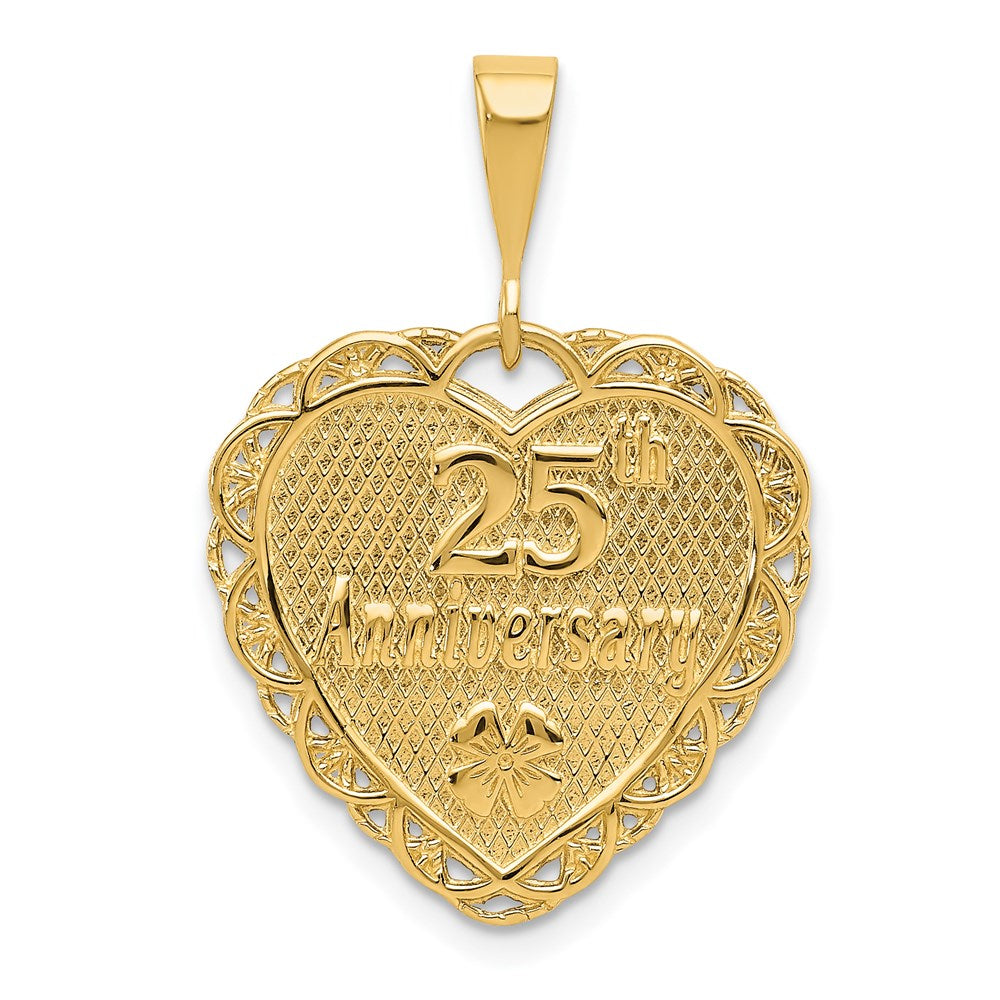 14K Gelbgold wendbarer Charm „25. Jubiläum“