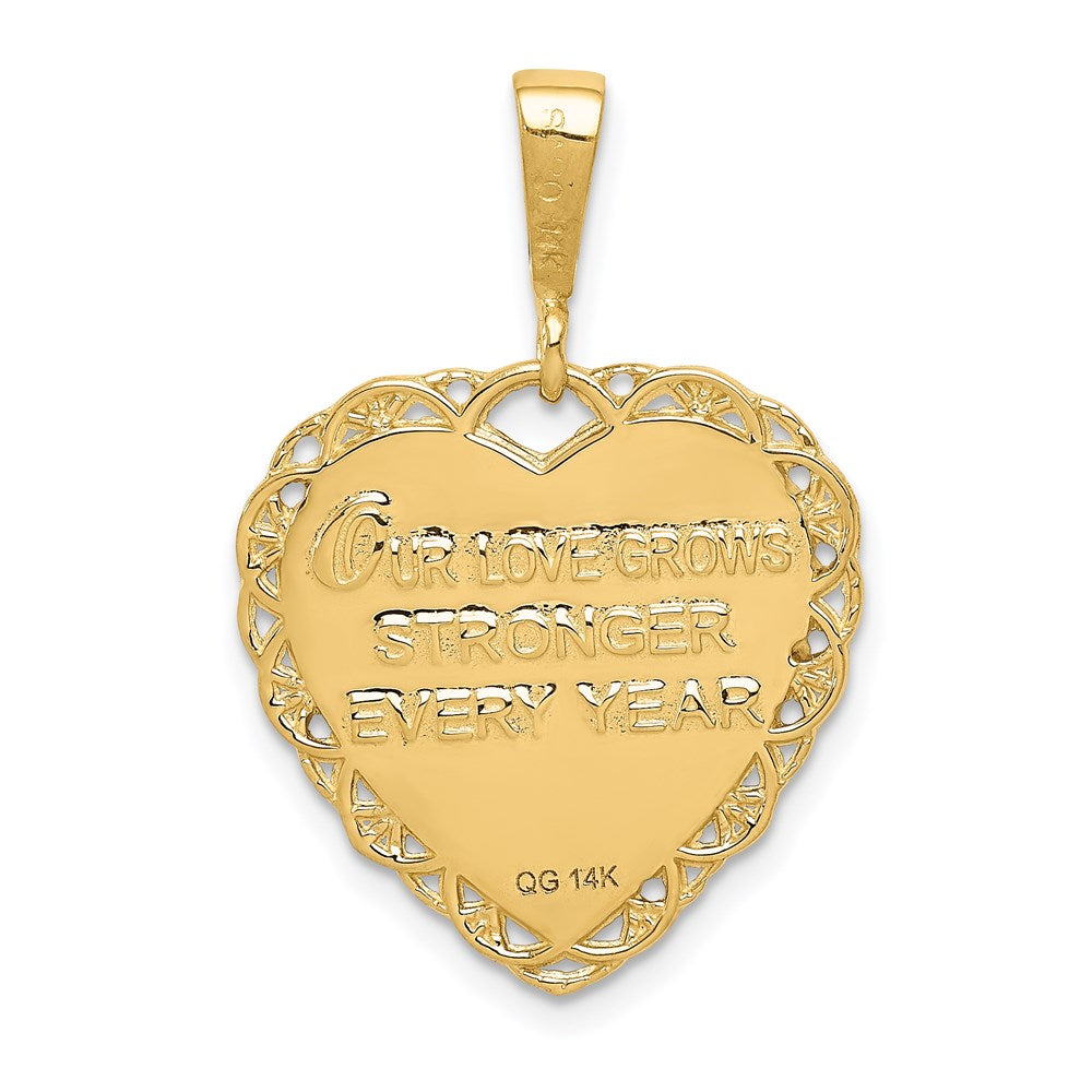 14K Gelbgold wendbarer Charm „50. Jubiläum