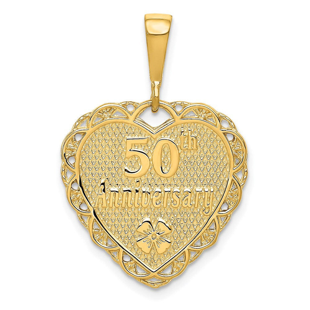 14K Gelbgold wendbarer Charm „50. Jubiläum