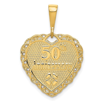 14K Gelbgold wendbarer Charm „50. Jubiläum