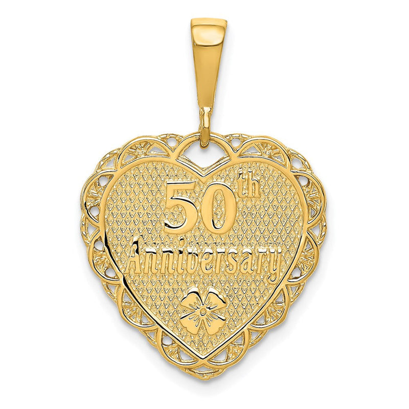 14K Gelbgold wendbarer Charm „50. Jubiläum