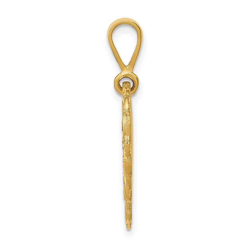 14K Gelbgold Charm „FÜR MEINE BESTE FREUNDIN“