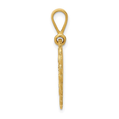 14K Gelbgold Charm „FÜR MEINE BESTE FREUNDIN“