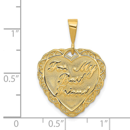 14K Gelbgold Charm „FÜR MEINE BESTE FREUNDIN“
