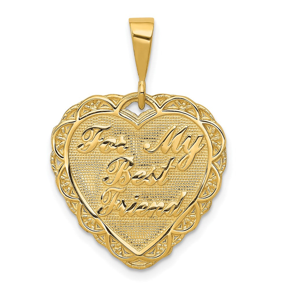 14K Gelbgold Charm „FÜR MEINE BESTE FREUNDIN“