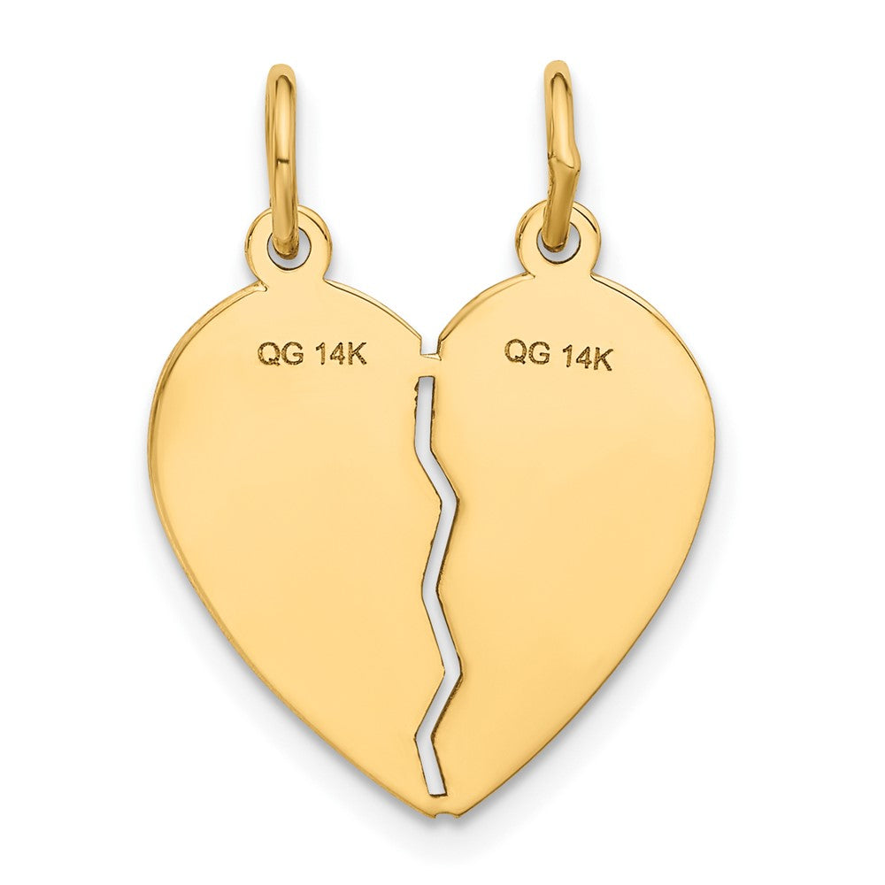 14K Gelbgold Beste-Schwester-Anhänger zum Auseinanderbrechen