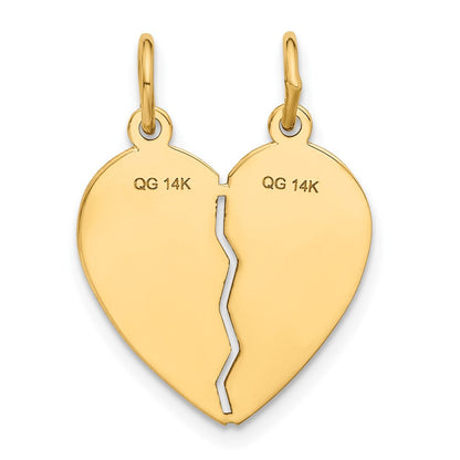 14K Gelbgold Beste-Schwester-Anhänger zum Auseinanderbrechen