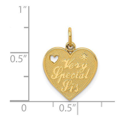 14K Gelbgold Charm „VERY SPECIAL SIS“