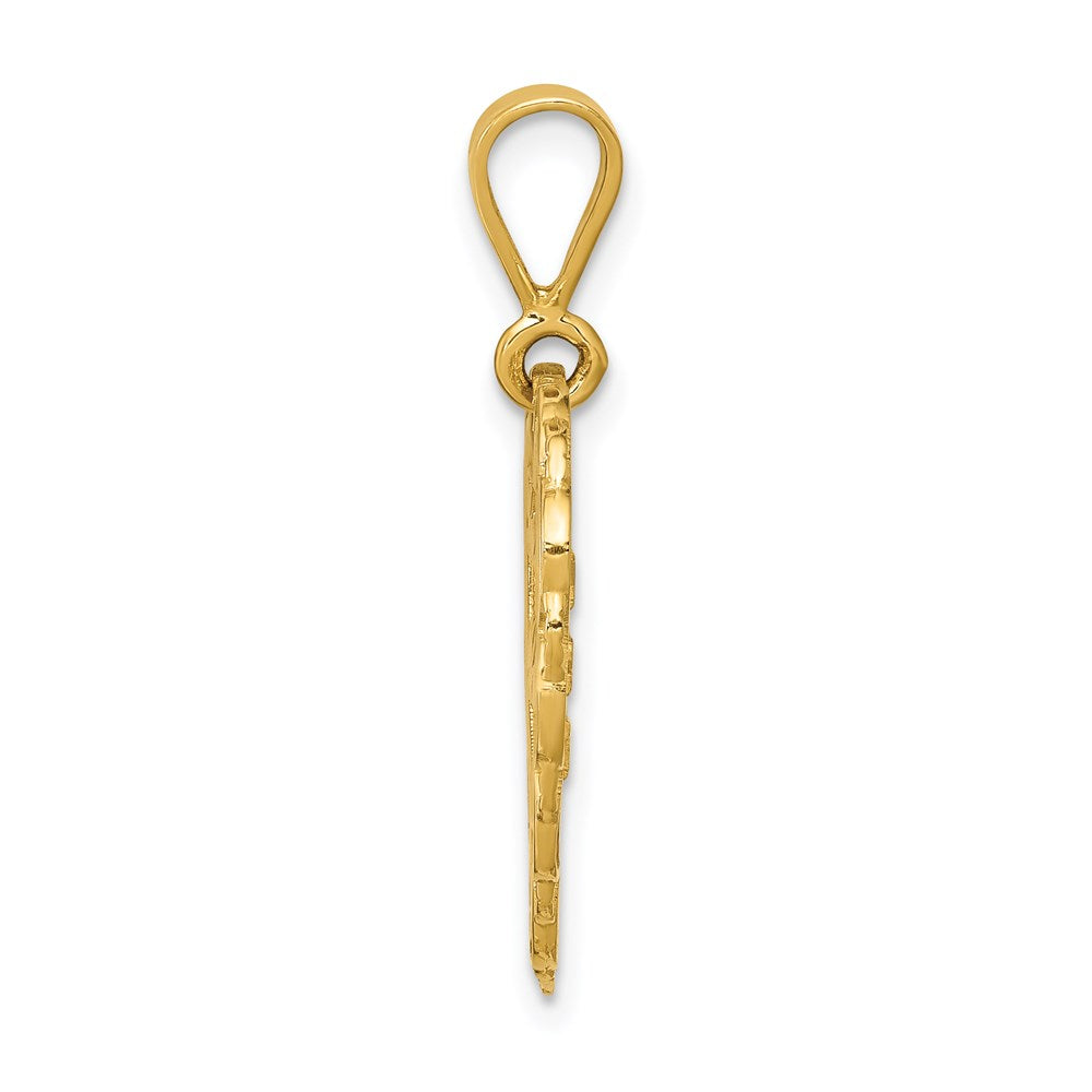 14 Karat Gelbgold Wendecharm „FÜR MEINE WUNDERBARE SCHWESTER“