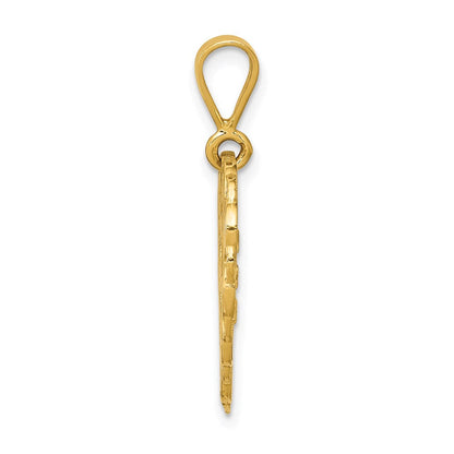 14 Karat Gelbgold Wendecharm „FÜR MEINE WUNDERBARE SCHWESTER“