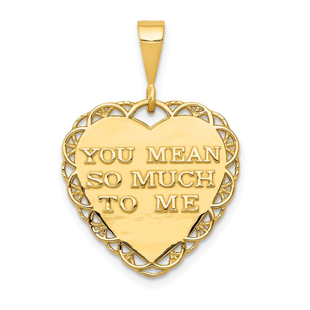 14 Karat Gelbgold Wendecharm „FÜR MEINE WUNDERBARE SCHWESTER“