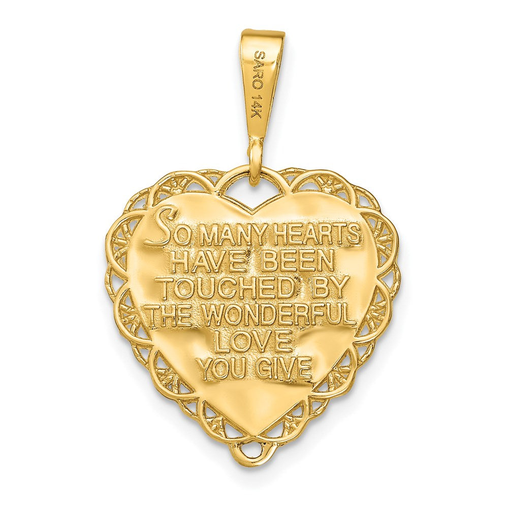 14K Gelbgold wendbarer Anhänger „FOR A SPECIAL GRANDMA“