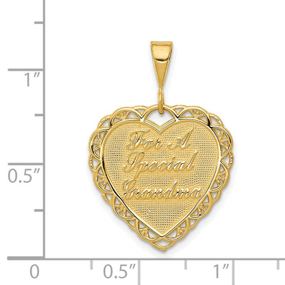 14K Gelbgold wendbarer Anhänger „FOR A SPECIAL GRANDMA“
