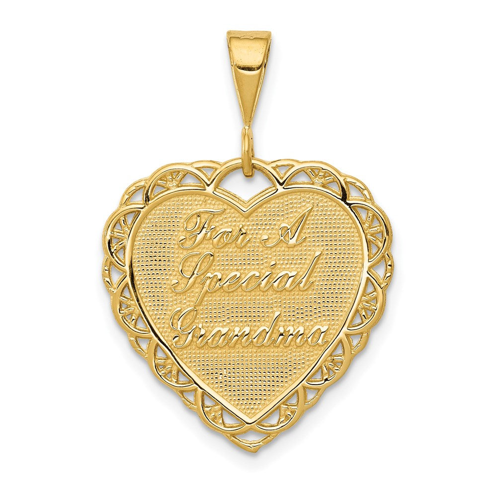 14K Gelbgold wendbarer Anhänger „FOR A SPECIAL GRANDMA“