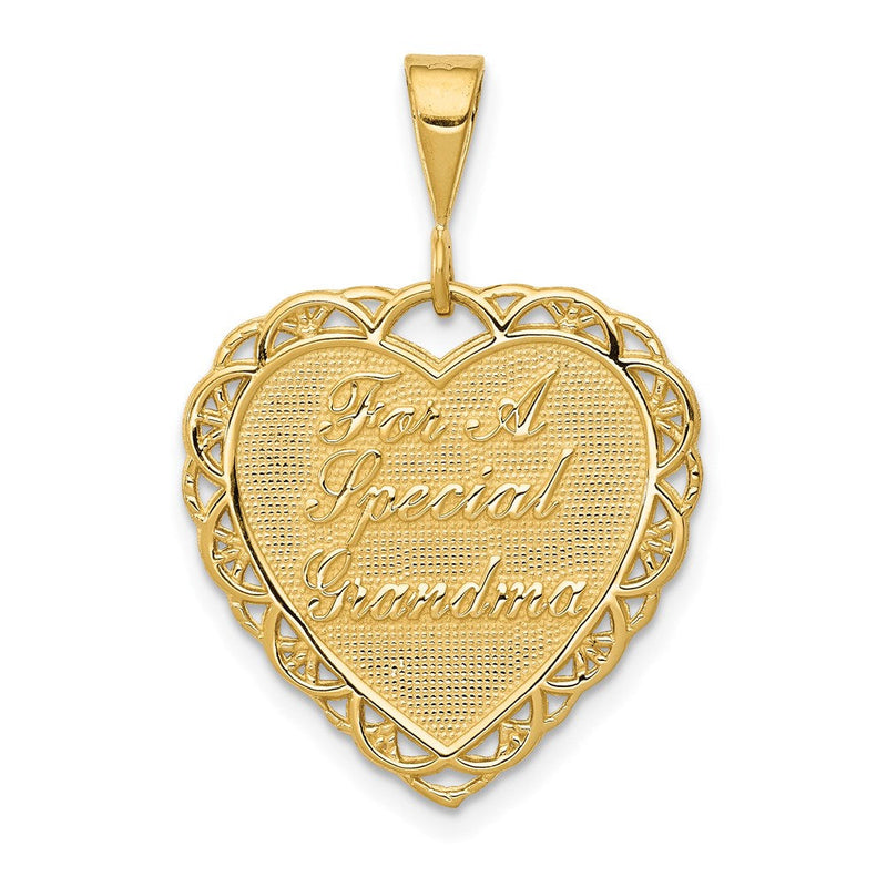 14K Gelbgold wendbarer Anhänger „FOR A SPECIAL GRANDMA“
