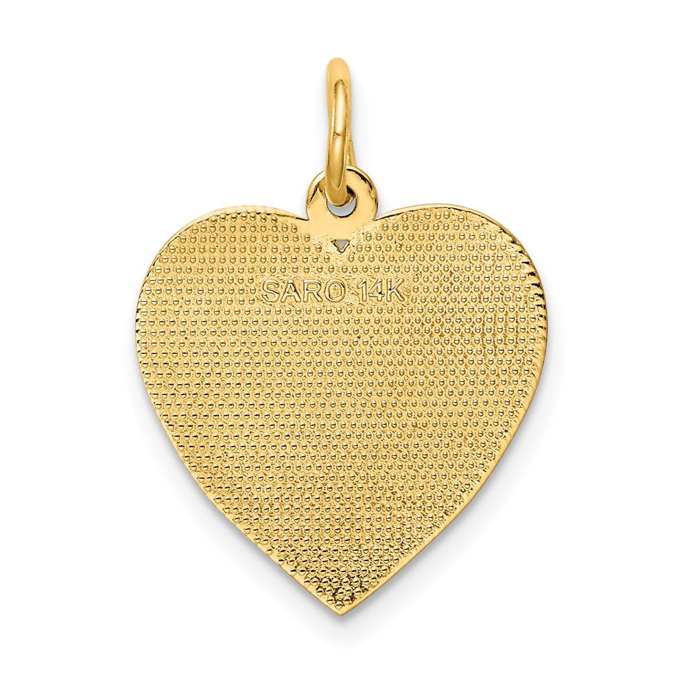 14K Gelbgold GRANDMA Herz-Charm