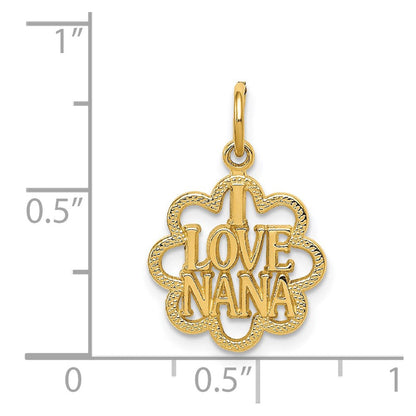 14K Gelbgold I Liebe Nana Charm