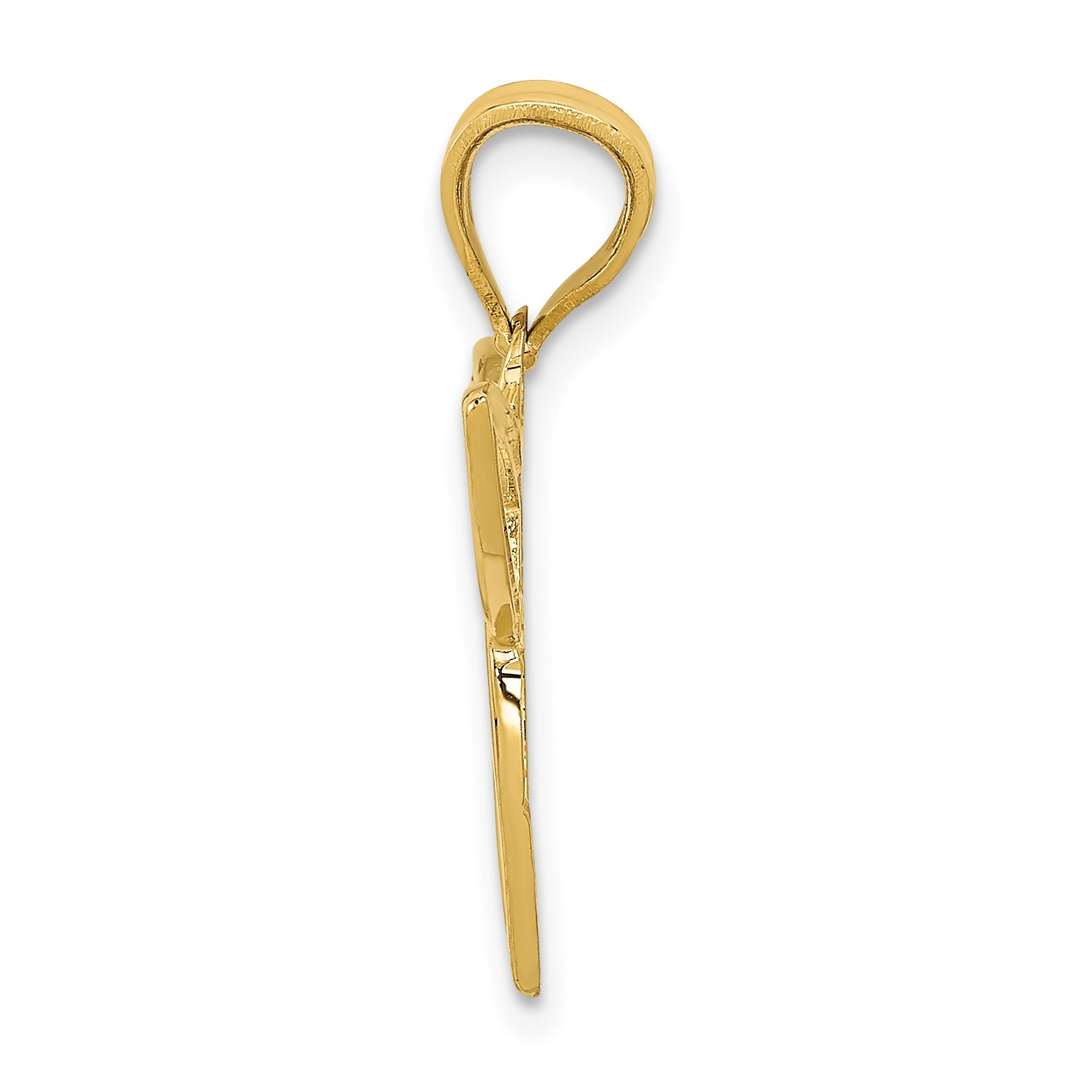 14K Gelbgold Dreifaltigkeit Symbol Charm