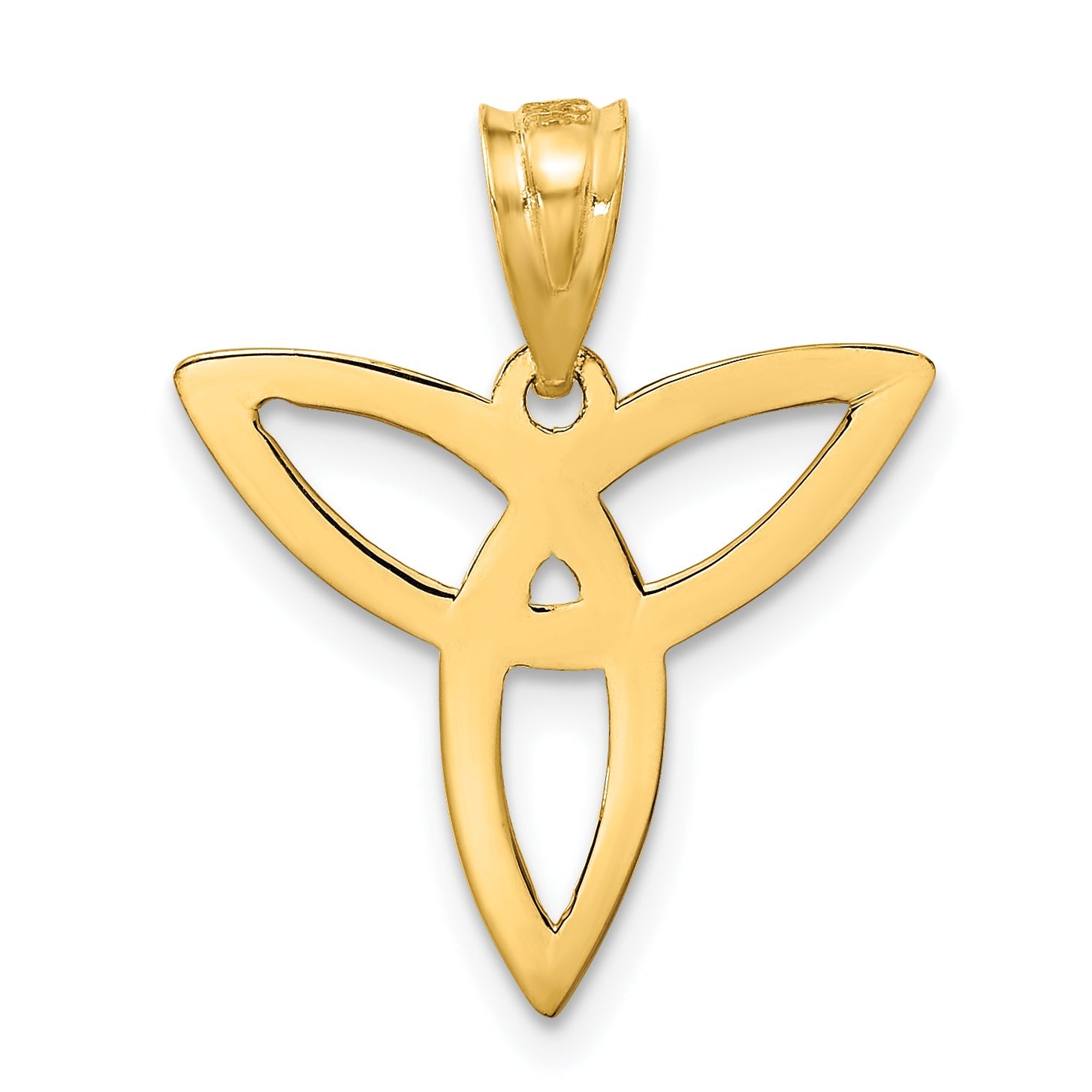 14K Gelbgold Dreifaltigkeit Symbol Charm