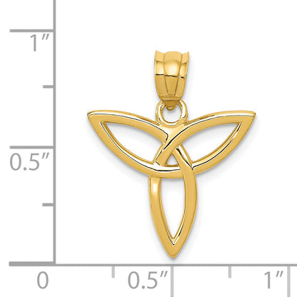 14K Gelbgold Dreifaltigkeit Symbol Charm