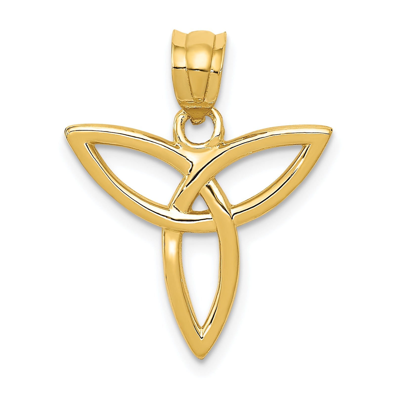 14K Gelbgold Dreifaltigkeit Symbol Charm
