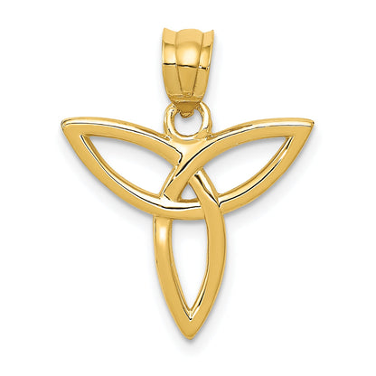 14K Gelbgold Dreifaltigkeit Symbol Charm