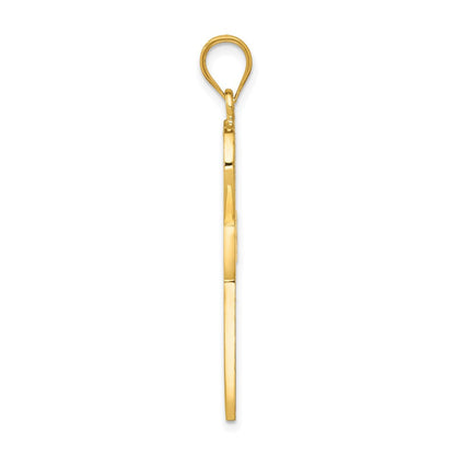 14K Gelbgold Anch-Kreuz-Charm