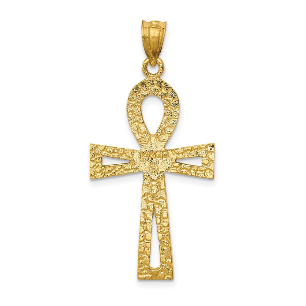 14K Gelbgold Anch-Kreuz-Charm