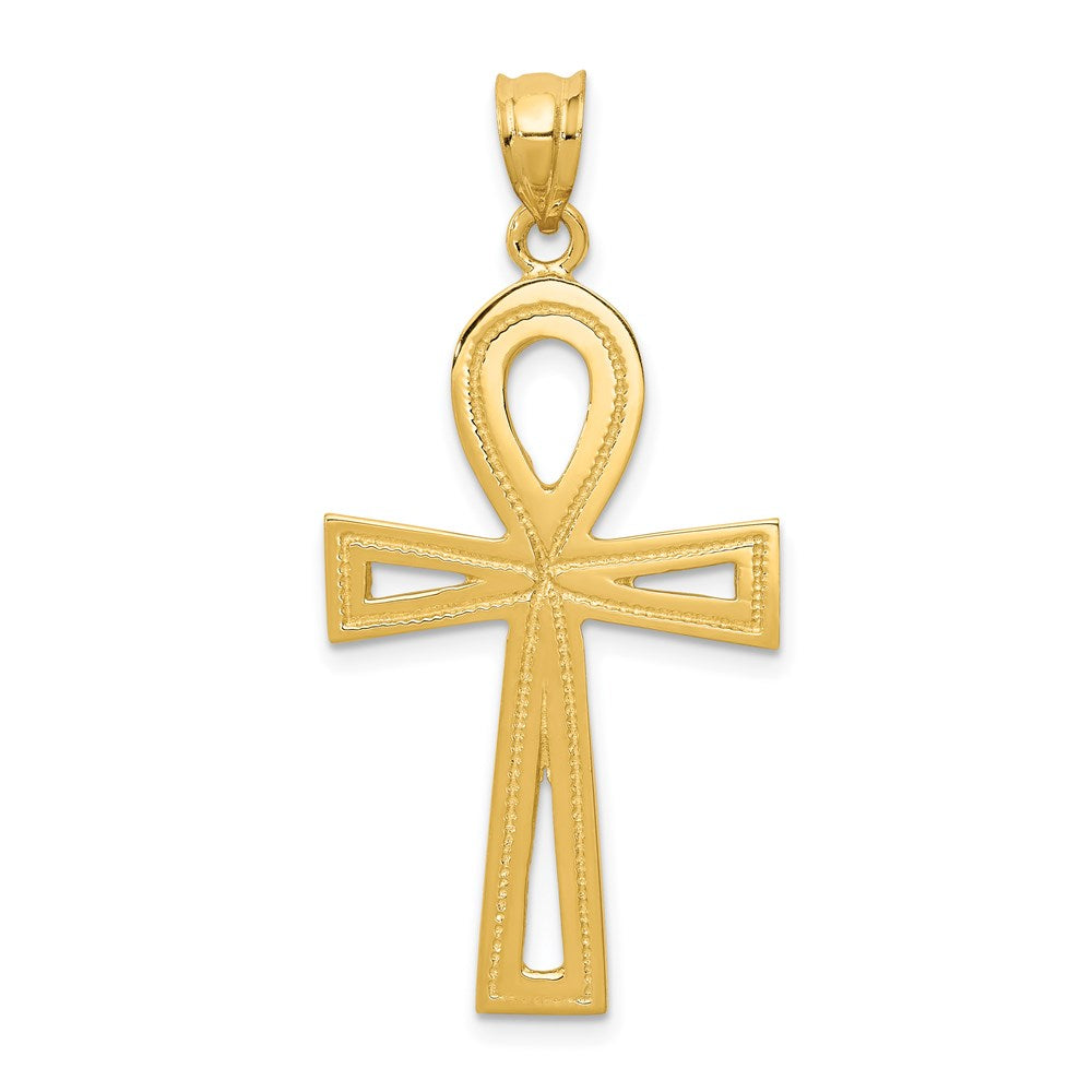 14K Gelbgold Anch-Kreuz-Charm