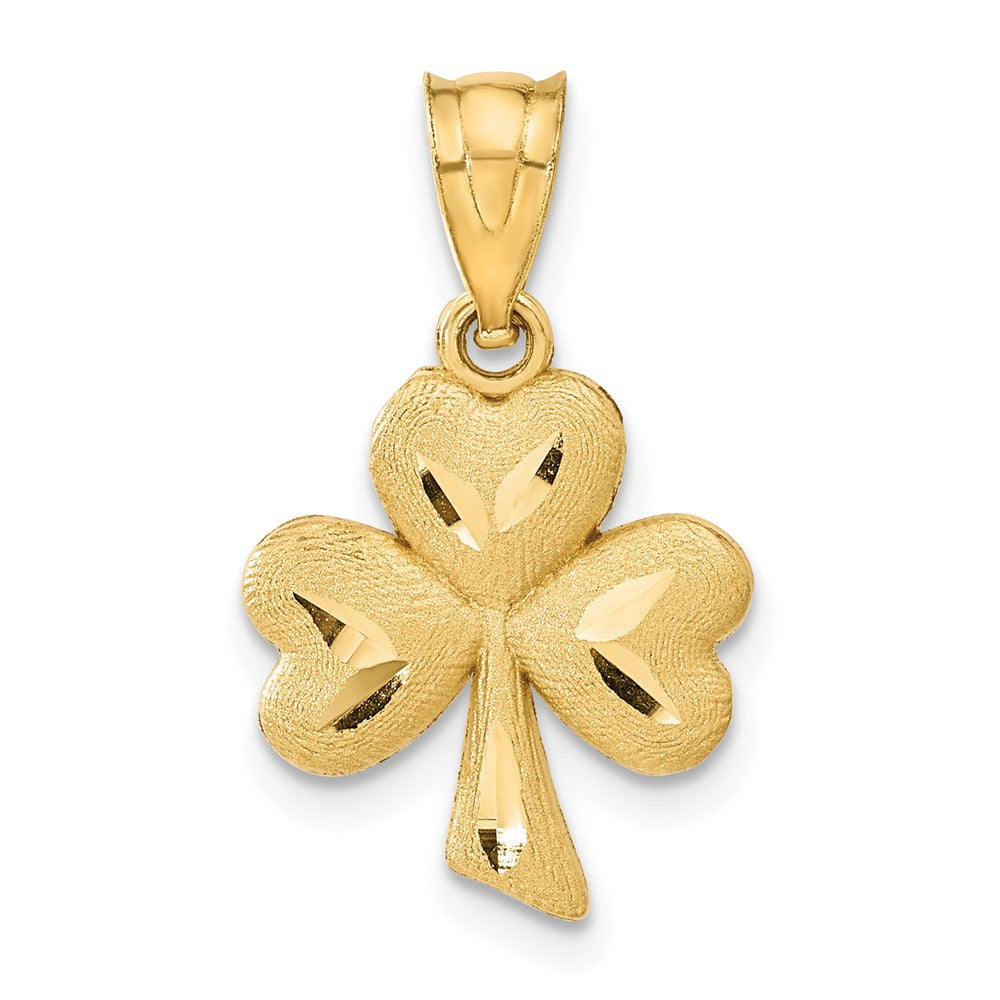 14K Gelbgold Kleeblatt Charm