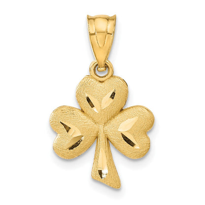 14K Gelbgold Kleeblatt Charm