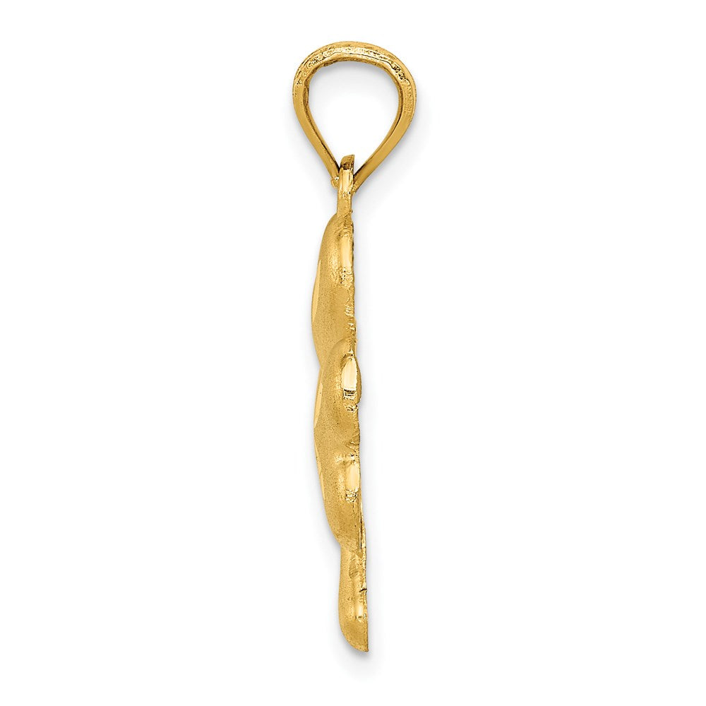 14K Gelbgold Kleeblatt-Charm