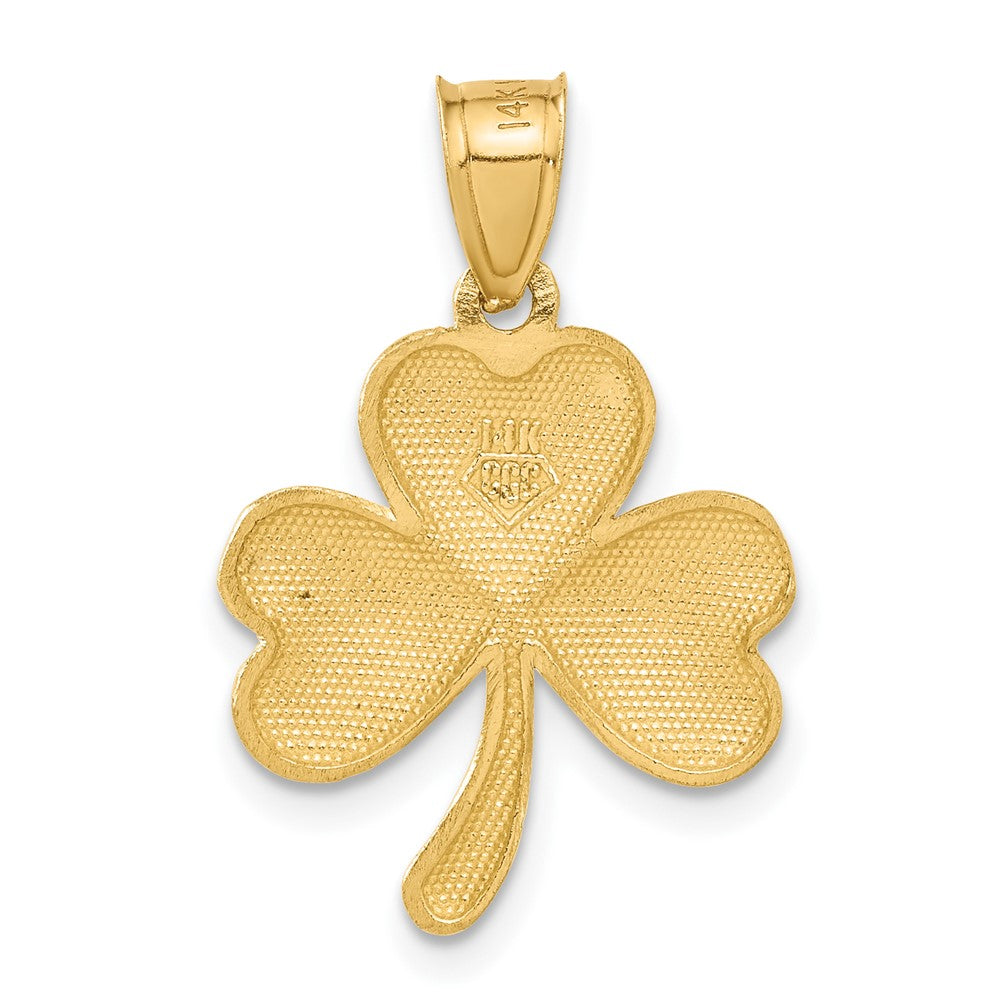 14K Gelbgold Kleeblatt-Charm