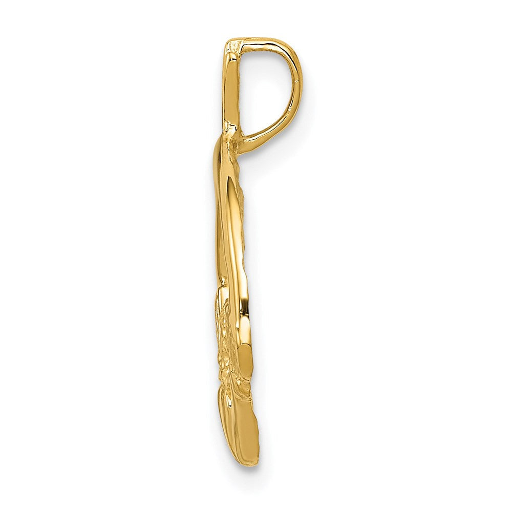 14K Gelbgold Claddagh-Anhänger