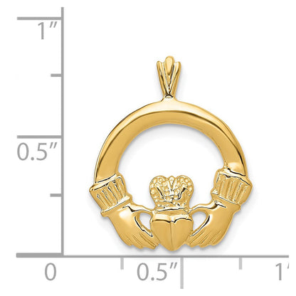 14K Gelbgold Claddagh-Anhänger