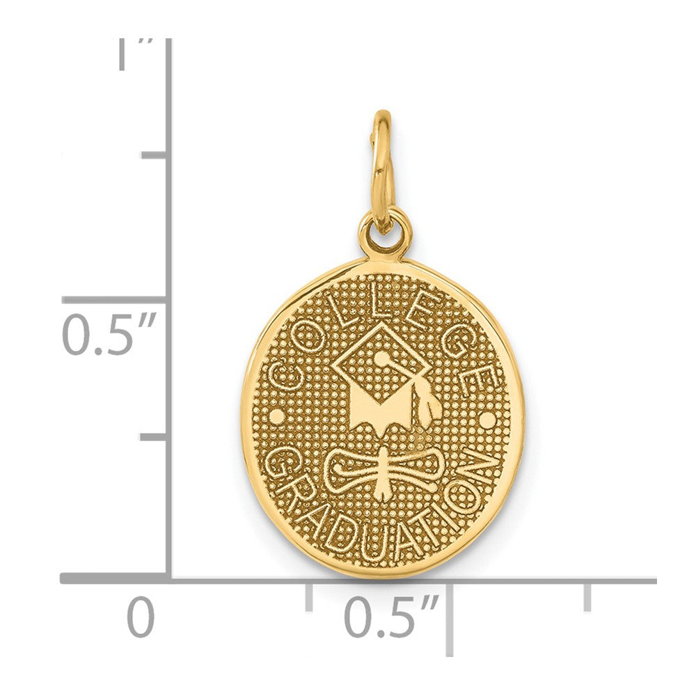 14 Karat Gelbgold Charm "HOCHSCHULABSCHLUSS