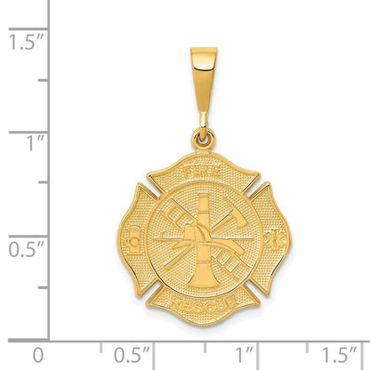 14K Gelbgold FEUERWEHR-RETTUNG-Anhänger