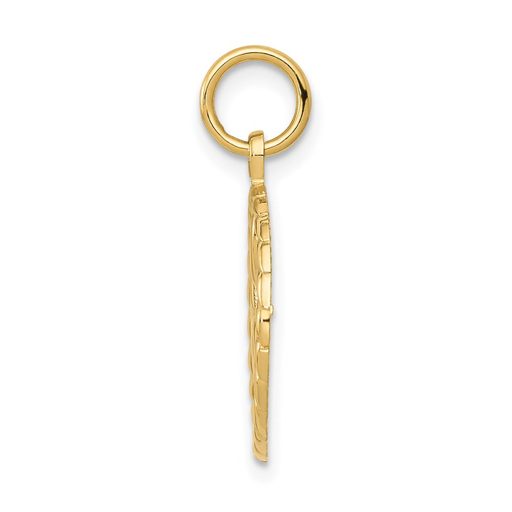 14K Gelbgold Noten Schlüssel Charm