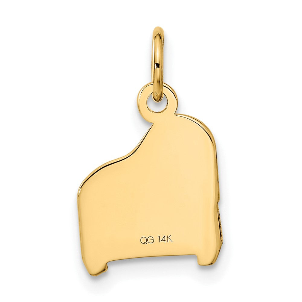 14K Gelbgold Klavier Charm