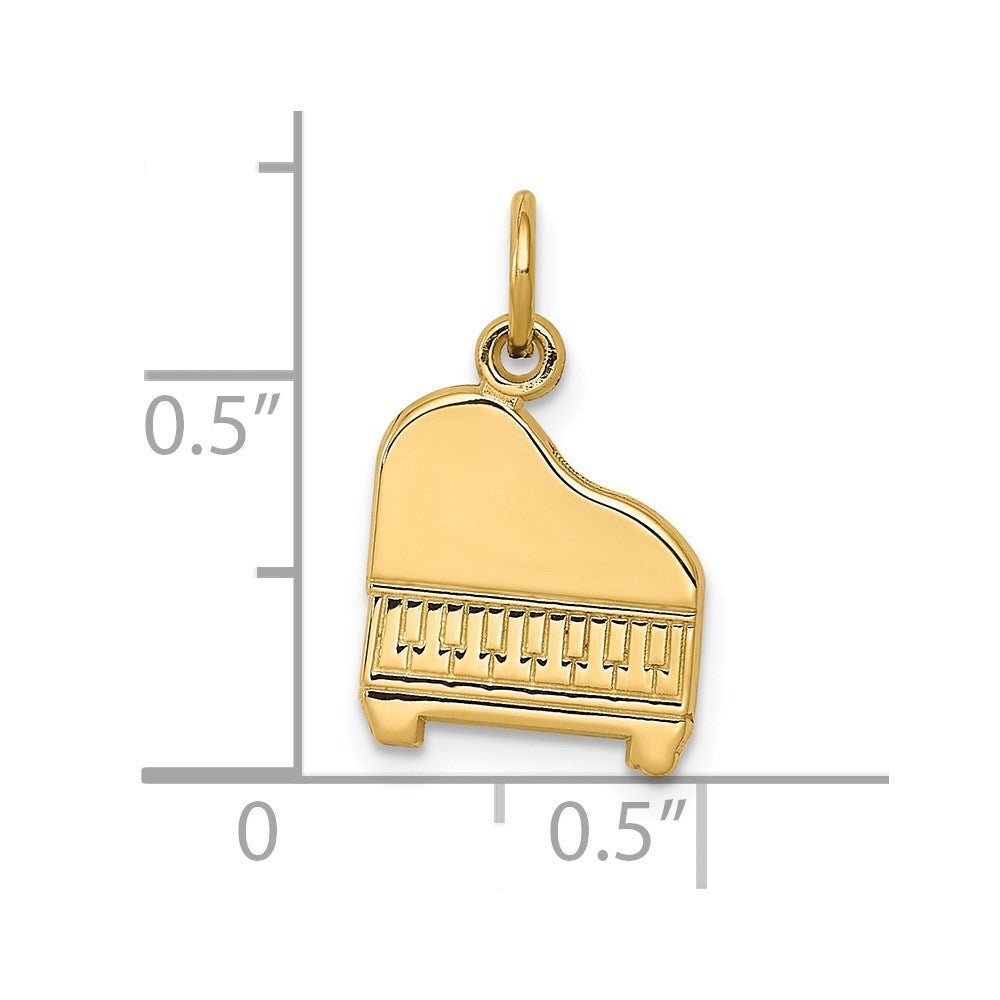 14K Gelbgold Klavier Charm