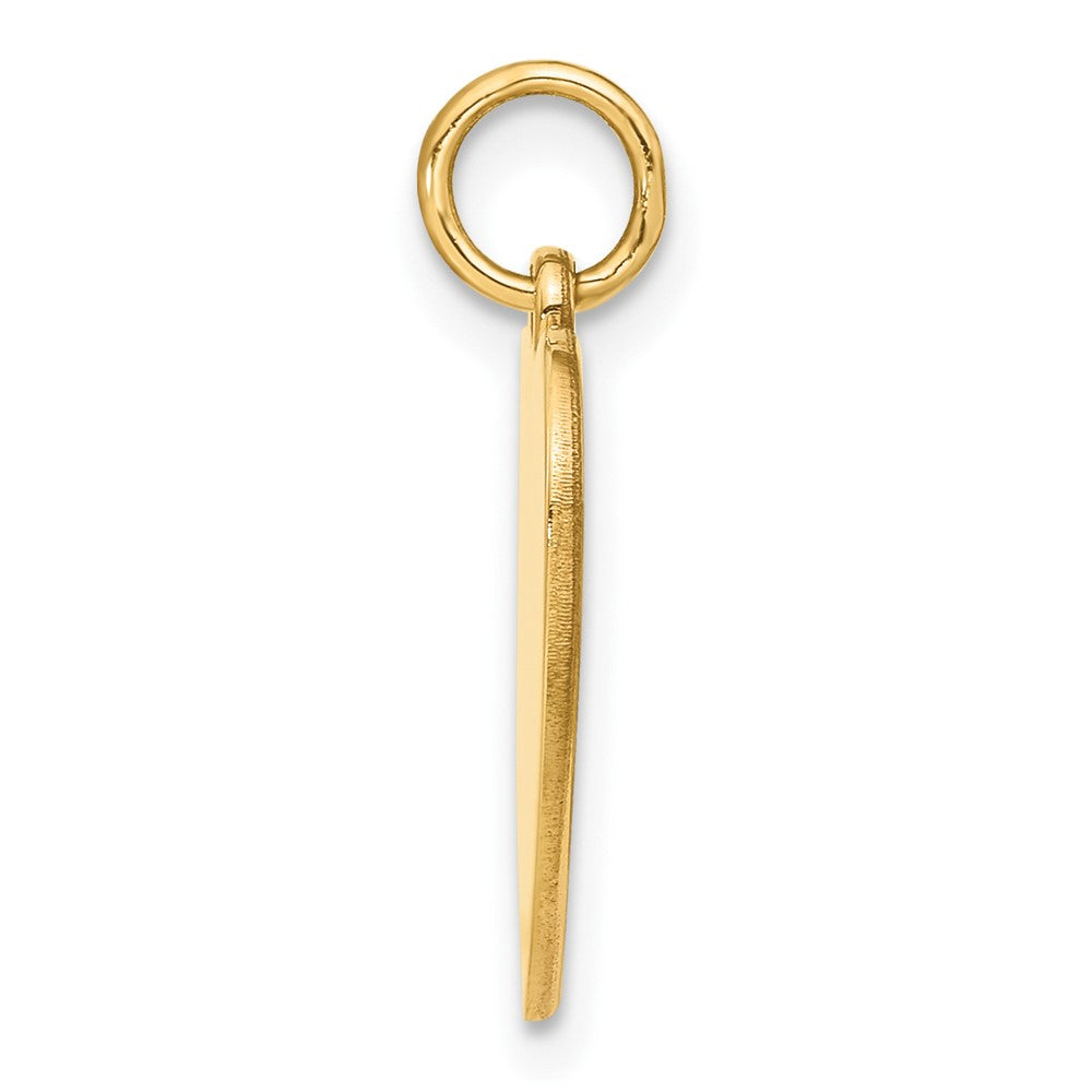14K Gelbgold Flagge-Herz-Charm