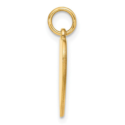 14K Gelbgold Flagge-Herz-Charm