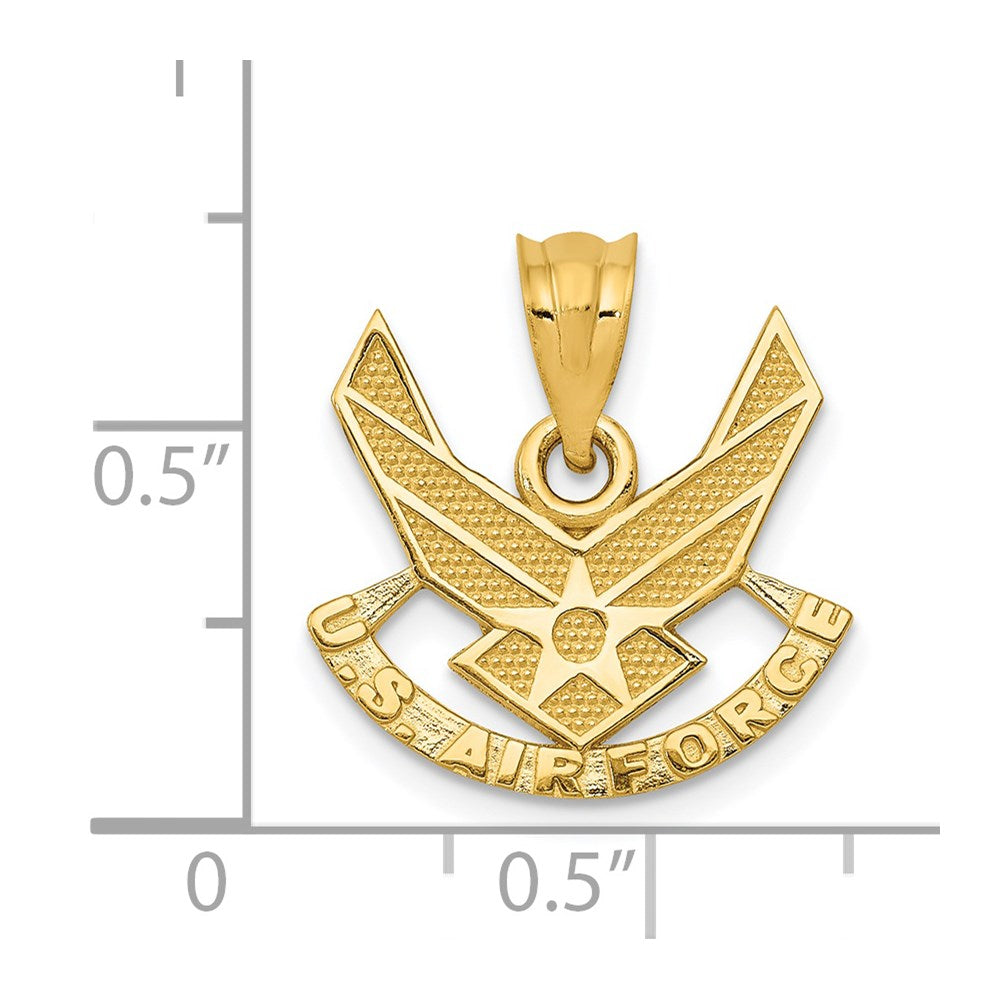 14 Karat Gelbgold Anhänger „U. S. AIR FORCE“
