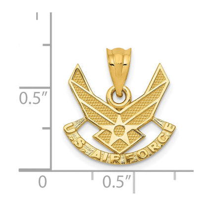 14 Karat Gelbgold Anhänger „U. S. AIR FORCE“