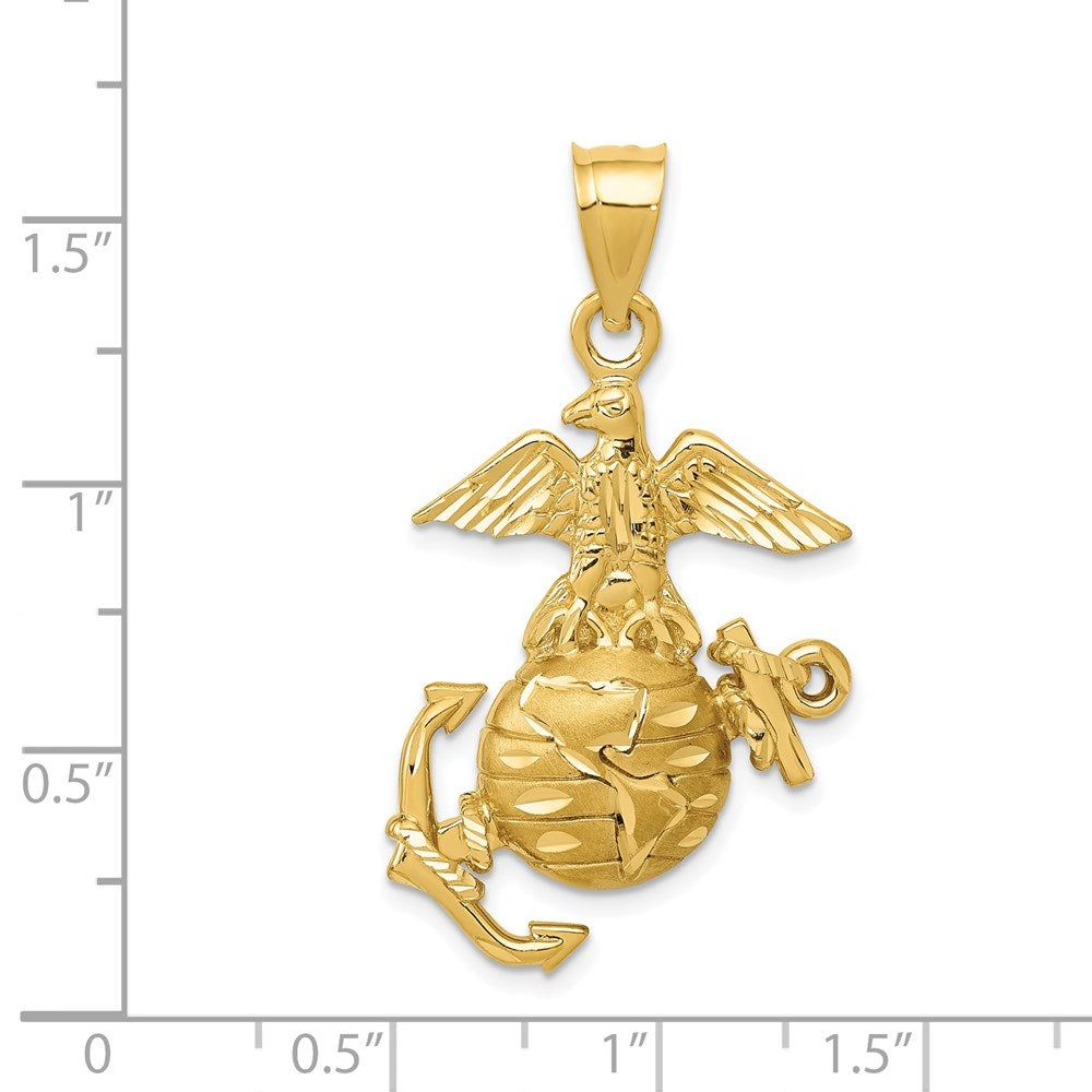 14K Gelbgold Anhänger „U.S. Marine Corps“
