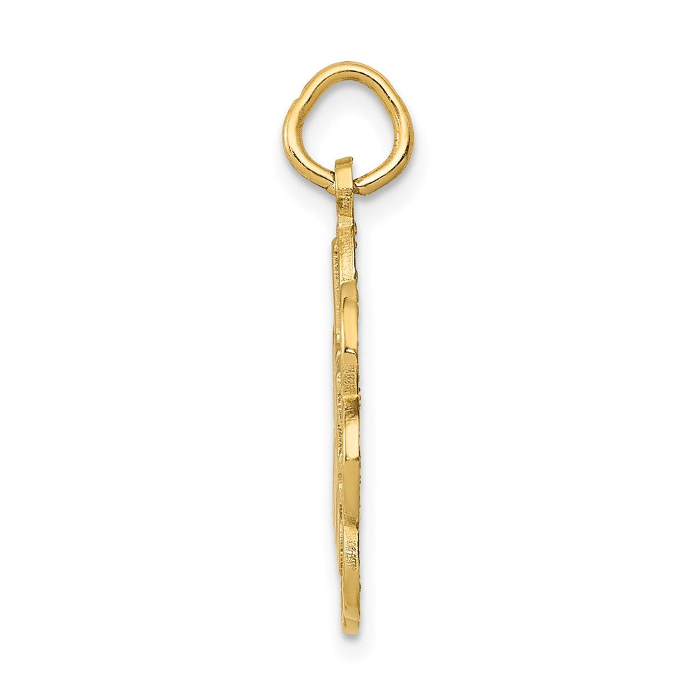 14K Gelbgold Charm „I LOVE DOGS“