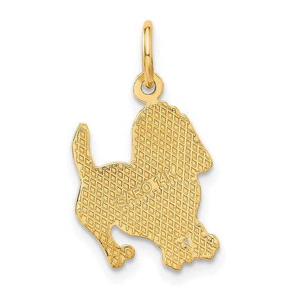 14K Gelbgold Hund Charm