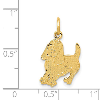 14K Gelbgold Hund Charm