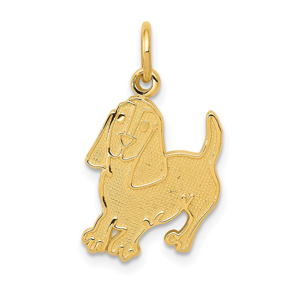 14K Gelbgold Hund Charm