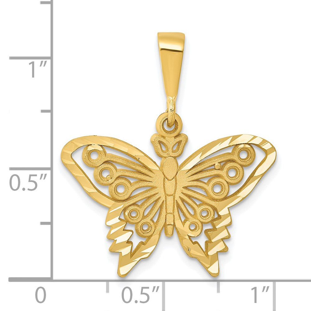 14K Gelbgold Schmetterling-Charm
